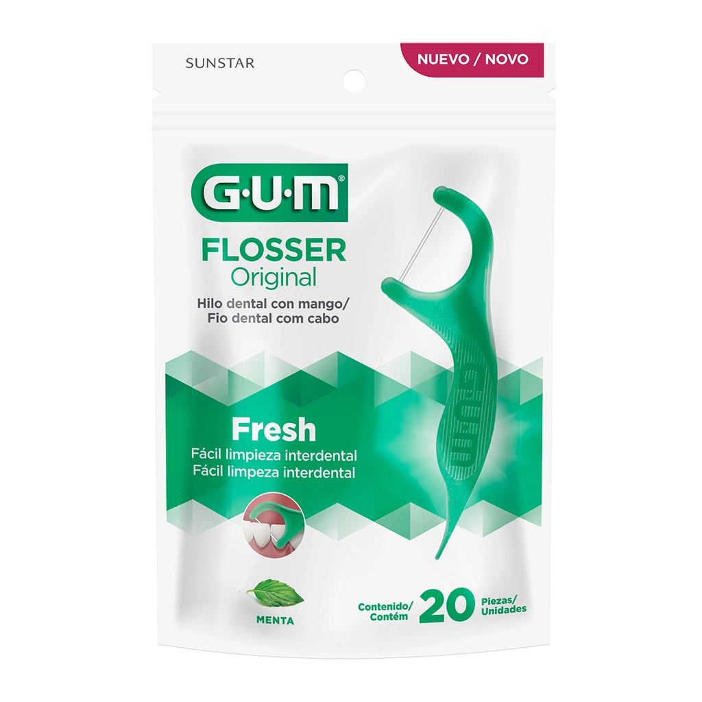 Palillos Gum Con Hilo Dental Original 20 Piezas 
