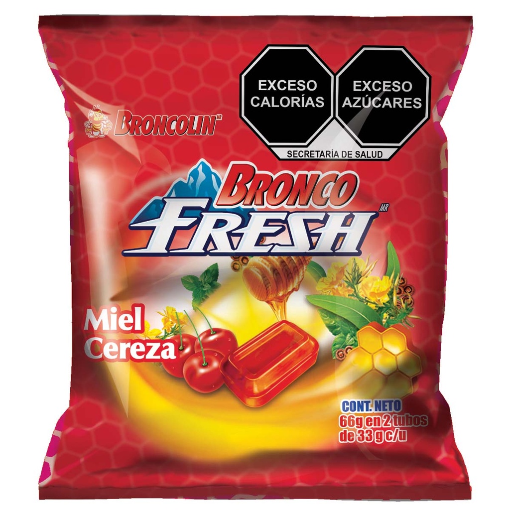 [714706908729] Broncolin Fresh Carame Miel Cereza 66 G