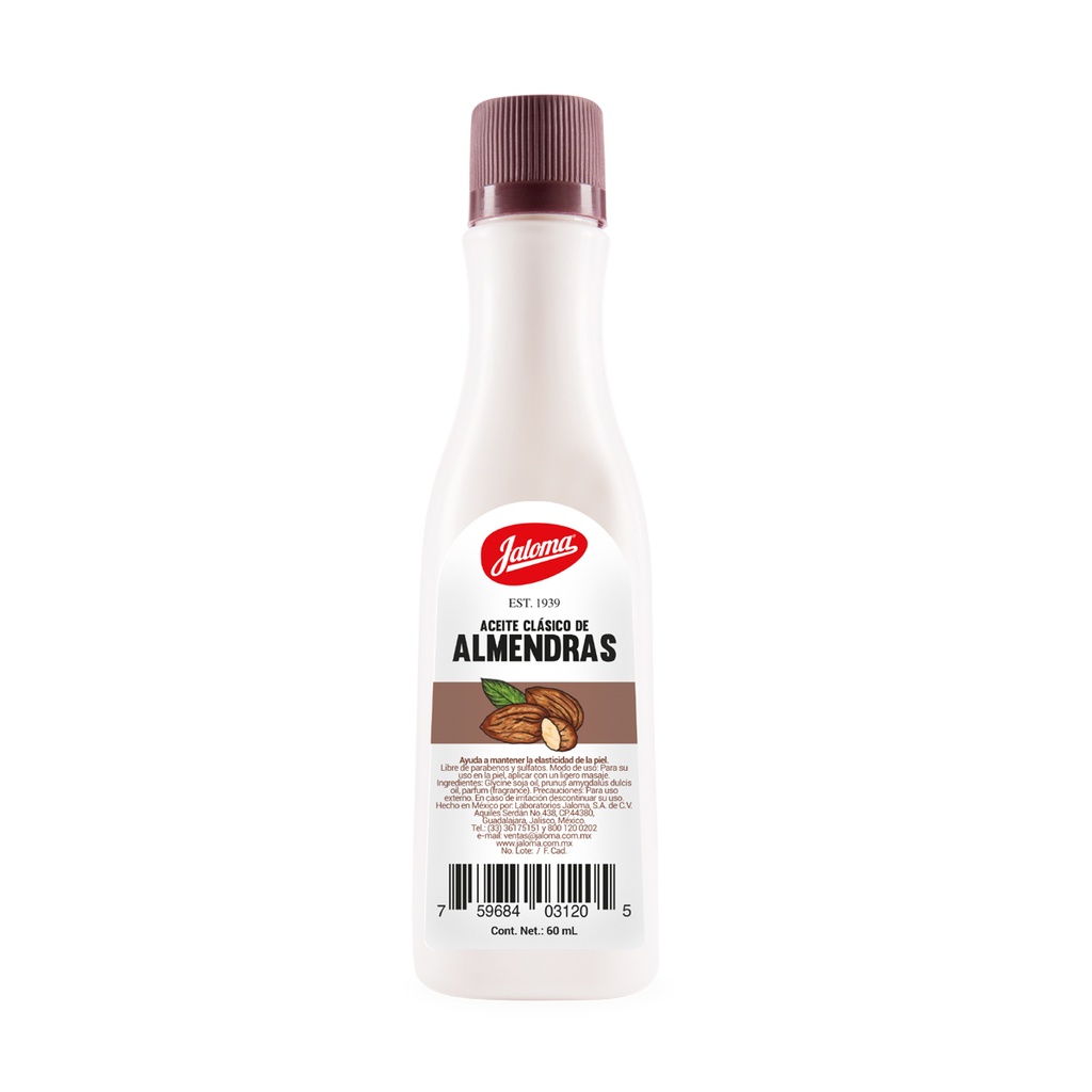 Aceite Almendras Jaloma Suavizante 60 Ml