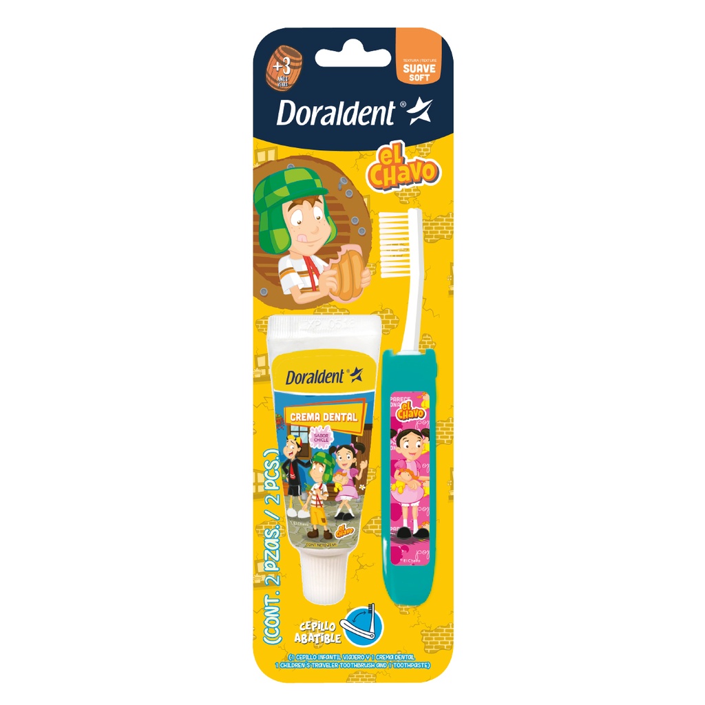 Cepillo Dental Doraldent Infantil Chavo Más Pasta 