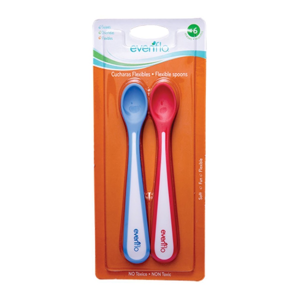 Cucharas Evenflo Flexibles 2 Piezas 