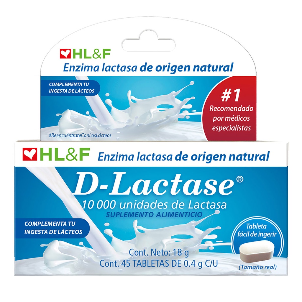[7503002057889] D-Lactase 0.4 G 45 Tabletas 