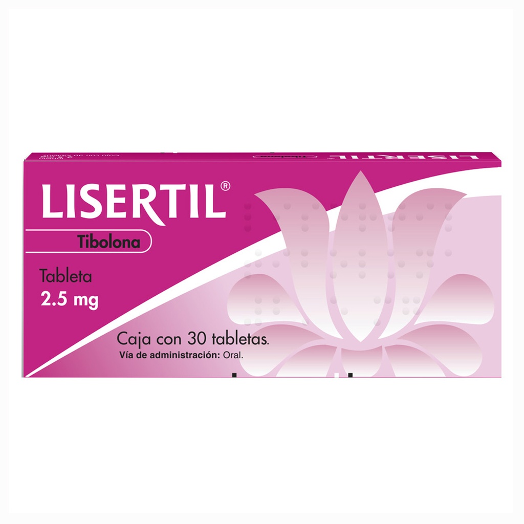 Lisertil Tibolona 2.5 Mg 30 Tabletas Genérico Serral 
