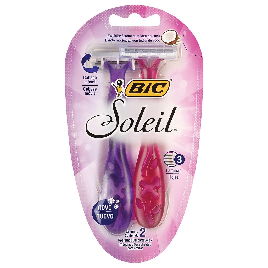 Máquina Bic Soleil Cabeza Móvil 2 Piezas 