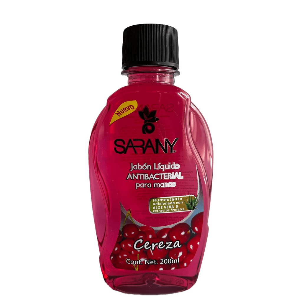 Jabón Líquido Antibacterial Sarany Cereza 200 Ml 