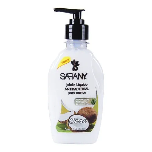 Jabón Líquido Antibacterial Sarany Coco 200 Ml 