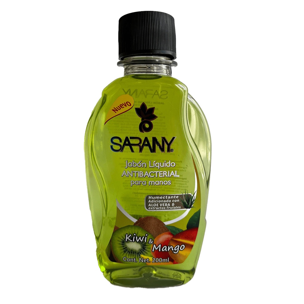 [7502216129665] Jabón Líquido Antibacterial Sarany Kiwi Y Mango 200 Ml 