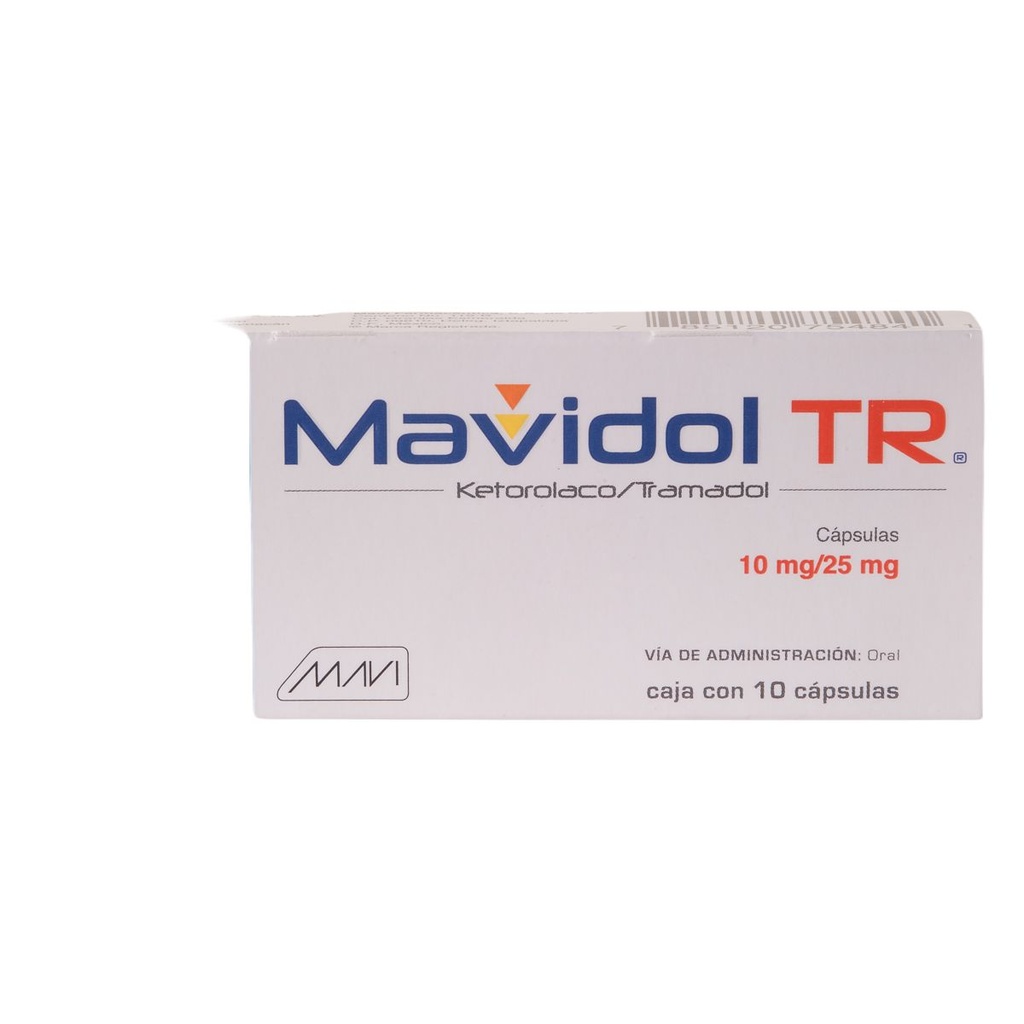 [785120754841] Mavidol Tr Ketorolaco/Tramadol 10/25 Mg 10 Cápsulas Genérico Mavi 