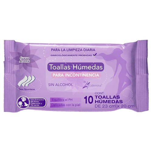 Toallas Húmedas Incontinencia 10 Piezas 