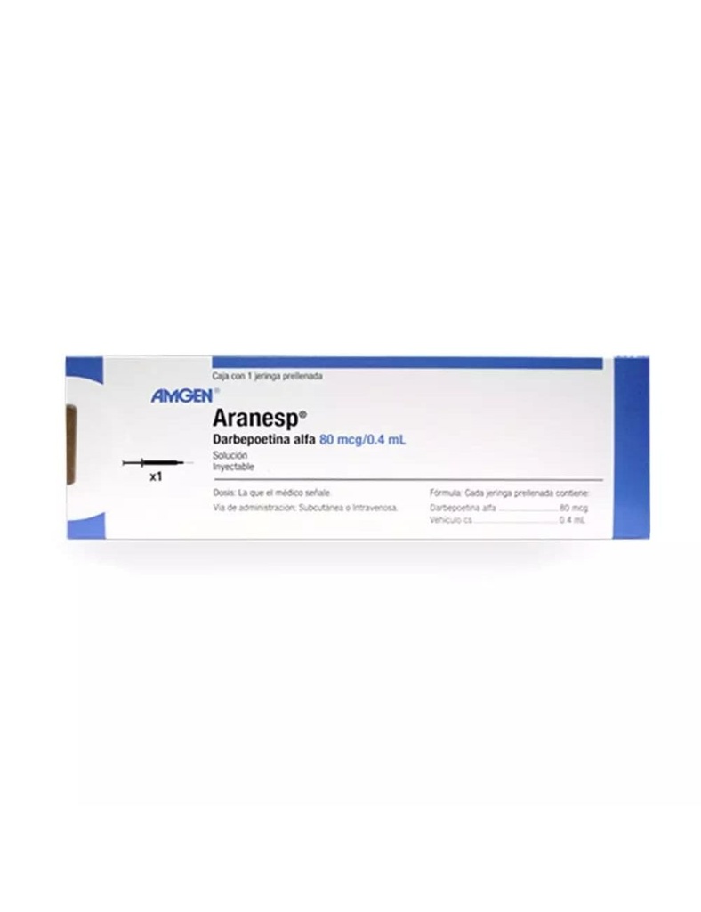 Aranesp 80 Mcg/0.4 Ml 1 Jeringa Prellenada