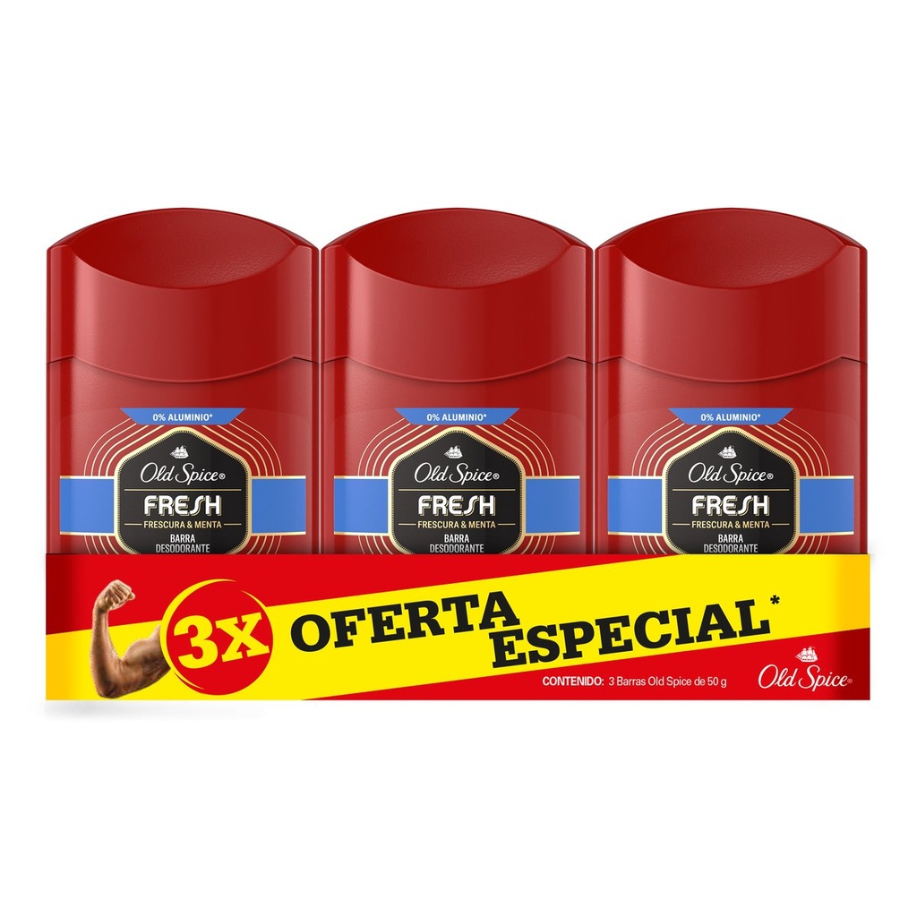 Desodorante Old Spice Fresh Stick 50 G 3 Pck 