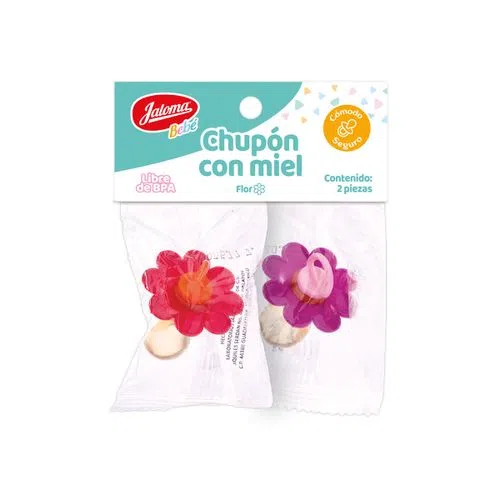 Chupón Jaloma Flor Con Miel 2 Piezas 