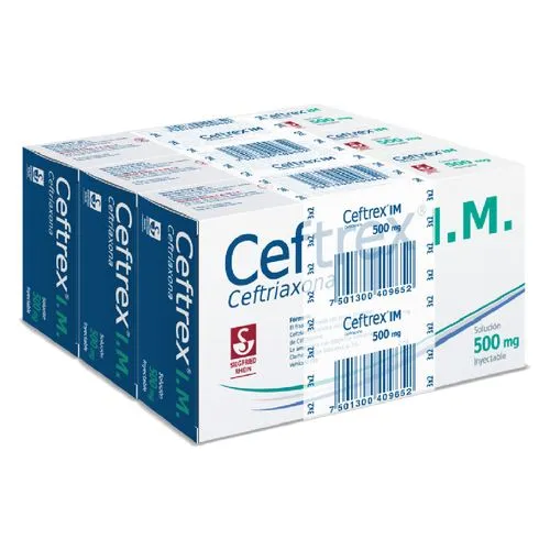 Ceftrex IM 500 Mg Solución Inyectable 3X2 