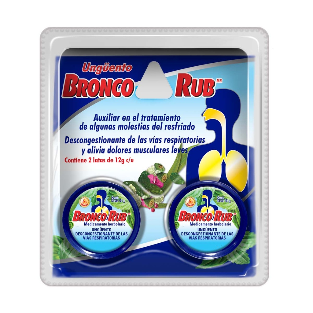 Bronco Rub 12 G Ungüento 2 Piezas