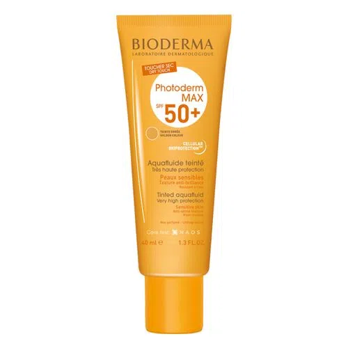 Bloqueador Photoderm Bioderma MÁXIMA Aquafluido Tono Dorado SPF50+ 40 Ml
