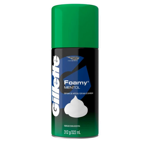 Crema Afeitar Gillette Foamy Mentol 322 Ml 