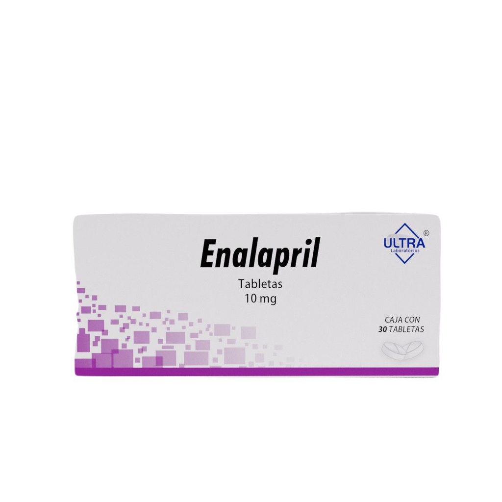 Enalapril 10 Mg 30 Tabletas Genérico Ultra Lab 