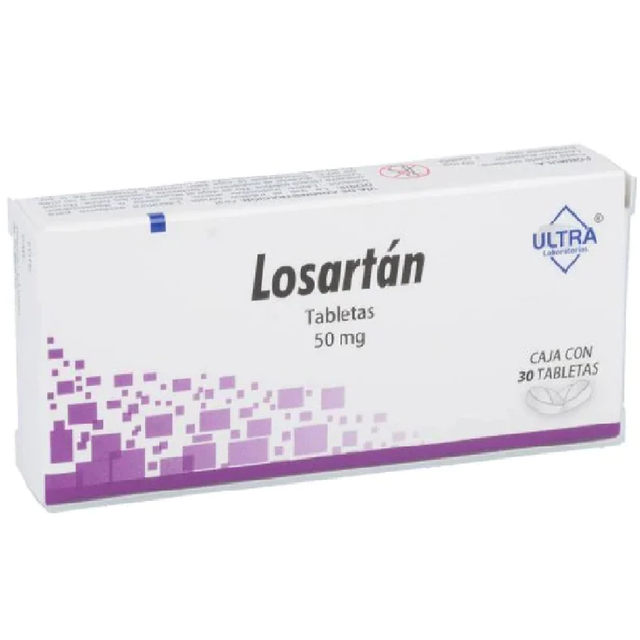Losartan 50 Mg 30 Grageas Genérico Ultra Lab 