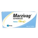 Marzivag Azitromicina 500 Mg 3 Tabletas Genérico Novag Inf