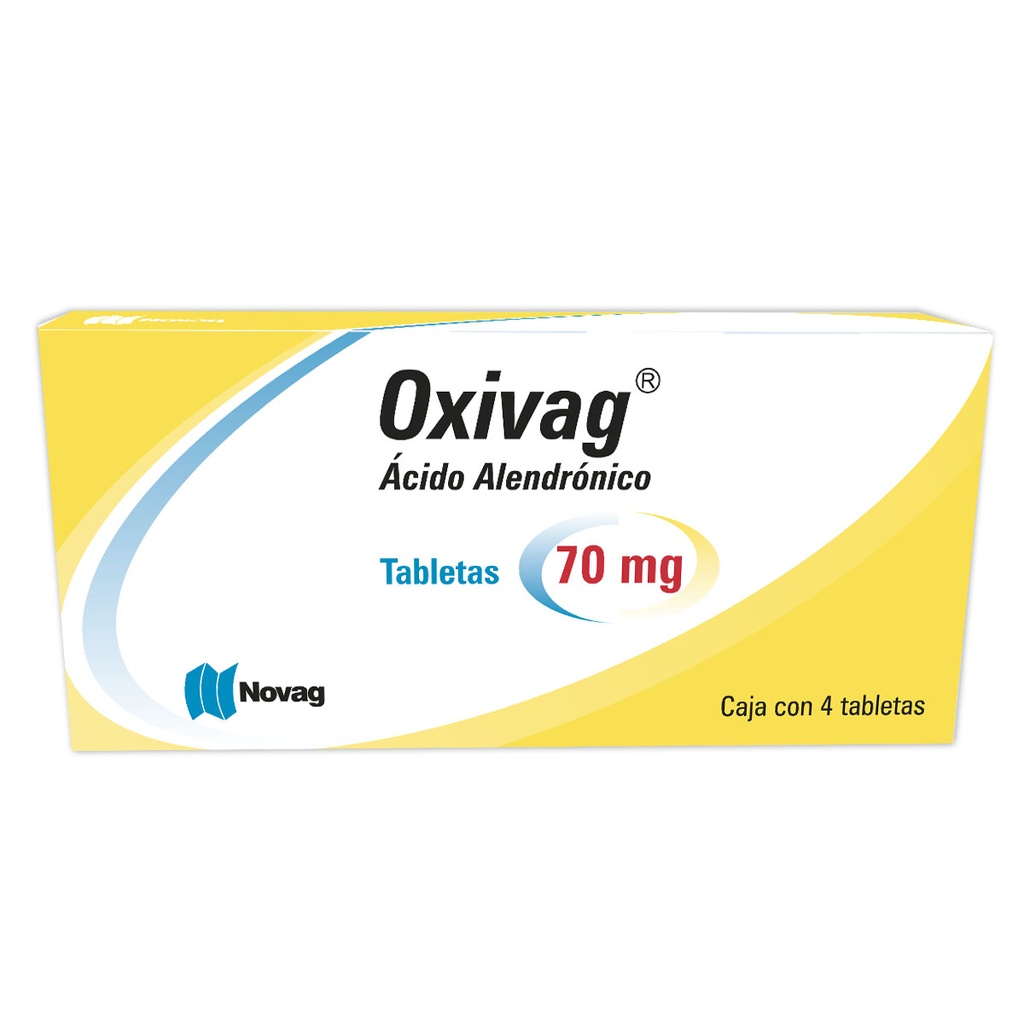 Oxivag Alendronato Sódico 70 Mg 4 Tabletas Genérico Novag Inf