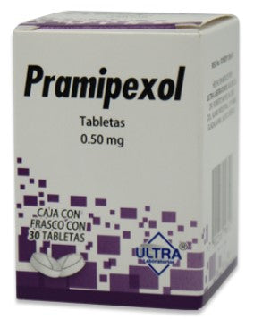 Pramipexol 0.5 Mg 30 Tabletas Genérico Ultra Lab 