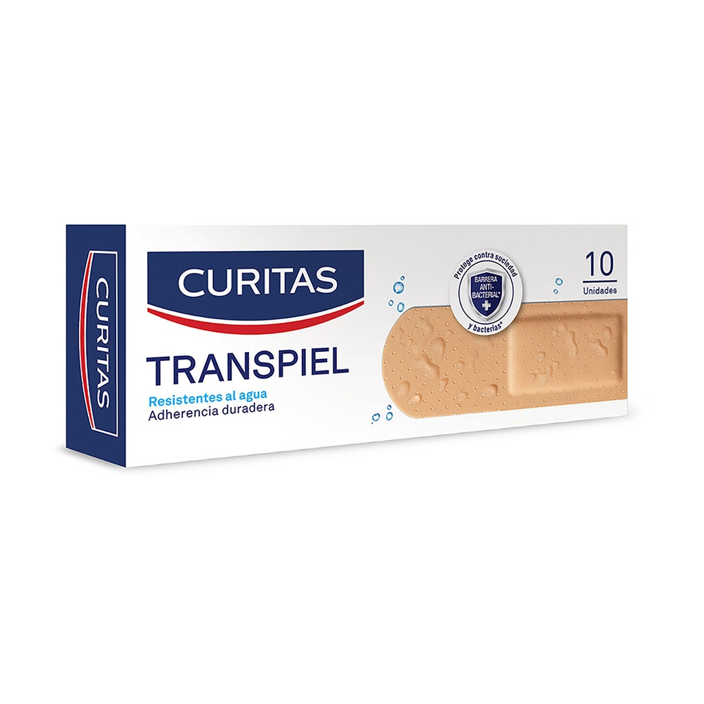 Curitas Transpiel Resistentes al Agua 10 Piezas 