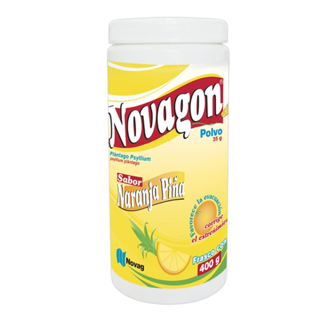 Novagon Plántago Psyllium Naranja-Piña Polvo 400 G Genérico Novag Inf 