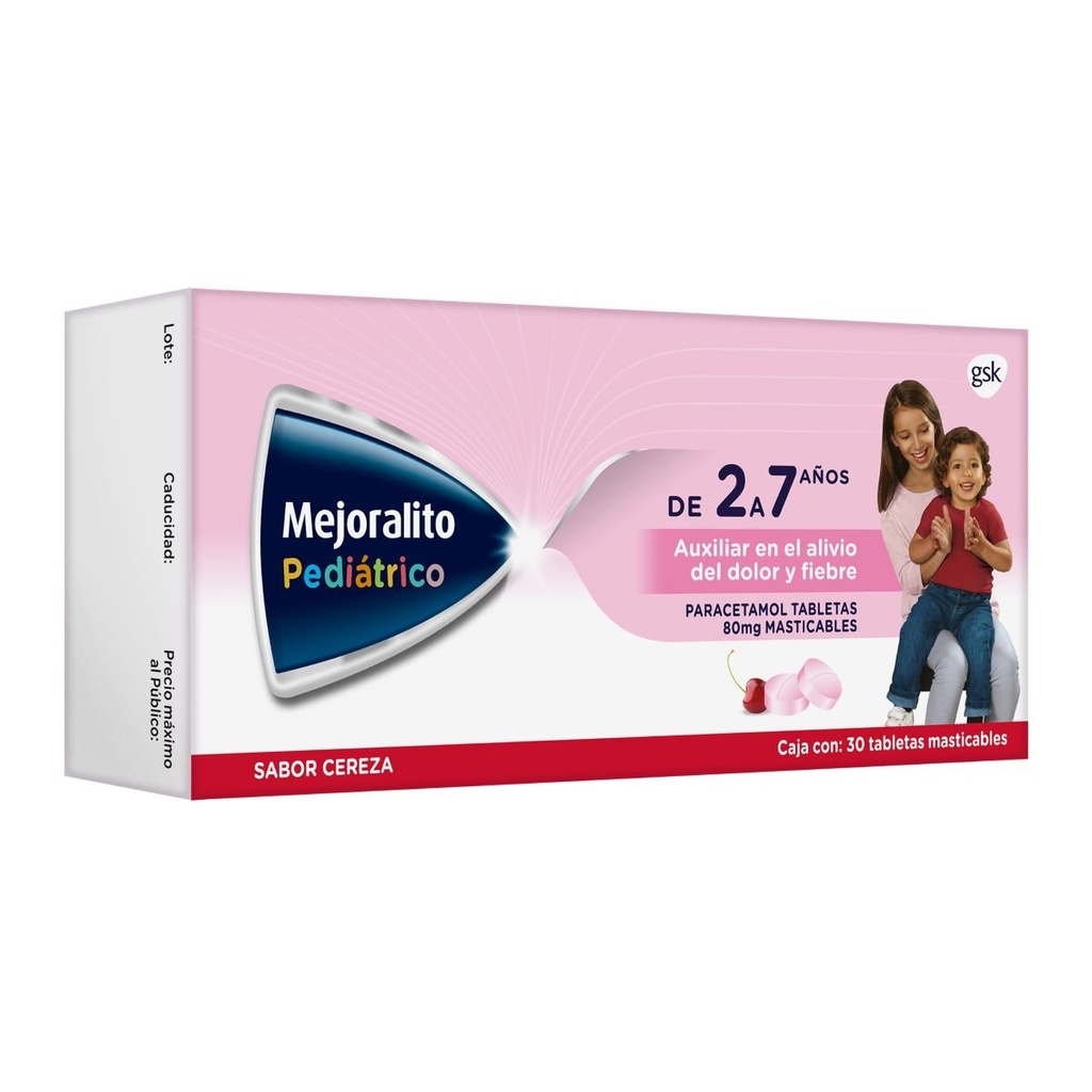 [7451079003523] Mejoralito Pediátrico 80 Mg 30 Tabletas 