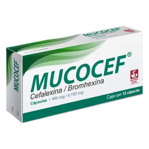 Mucocef 500 Mg 12 Cápsulas 