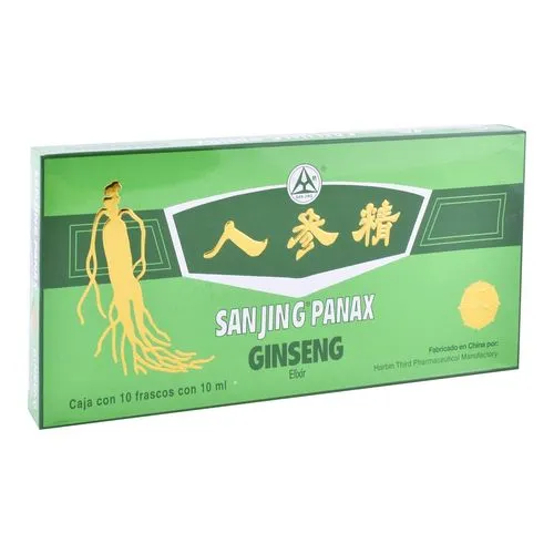 Panax Ginseng Elixir 10 Frascos 10 Ml 