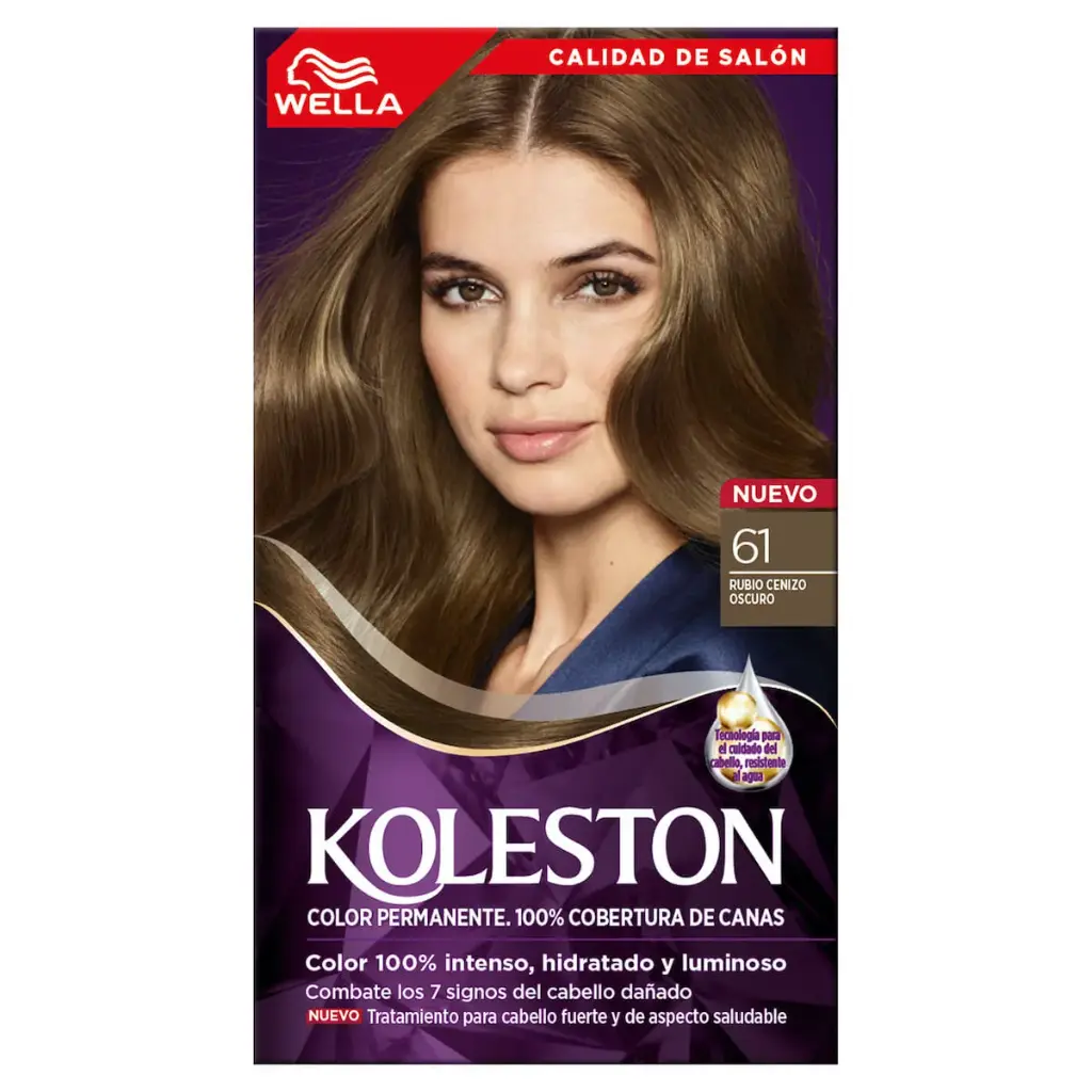 Tinte Koleston Crema Rubio Cenizo Oscuro 61 