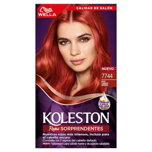 Tinte Koleston Crema Rojo Cobrizo Intenso 7744 