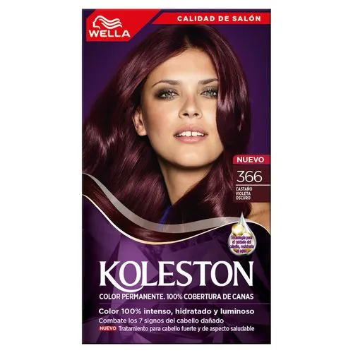[3614225108730] Tinte Koleston Crema Gloss Castaño Violeta Oscuro 366 
