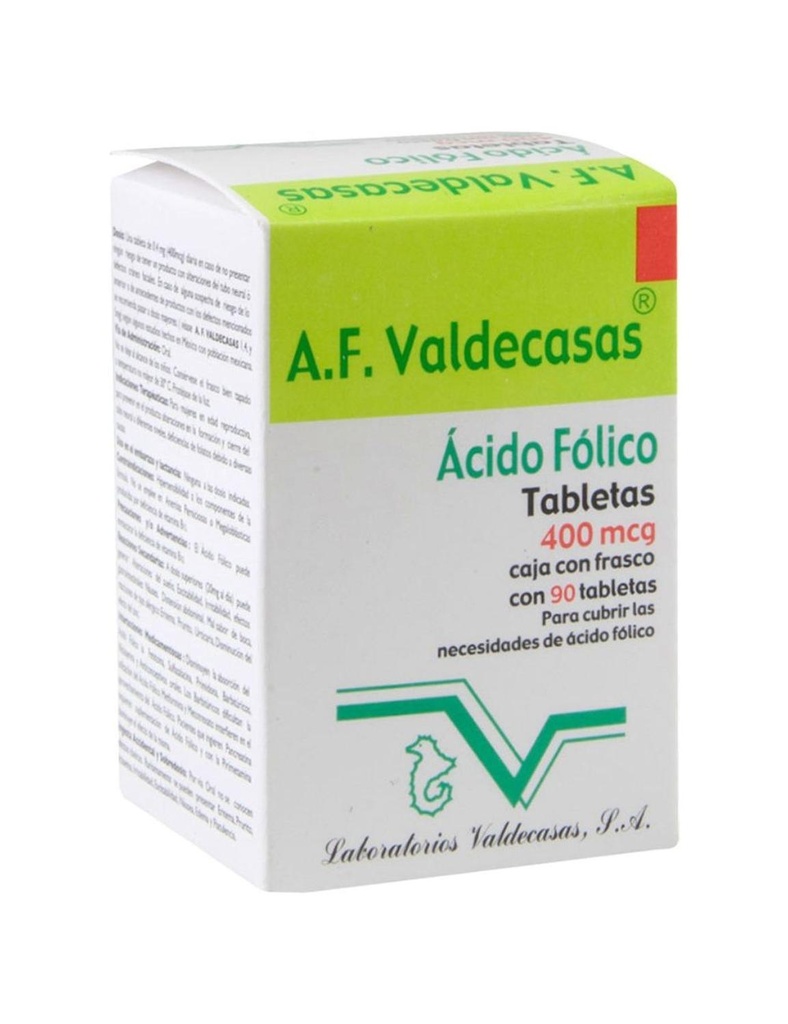 Ácido Fólico 0.4 Mg 90 Tabletas