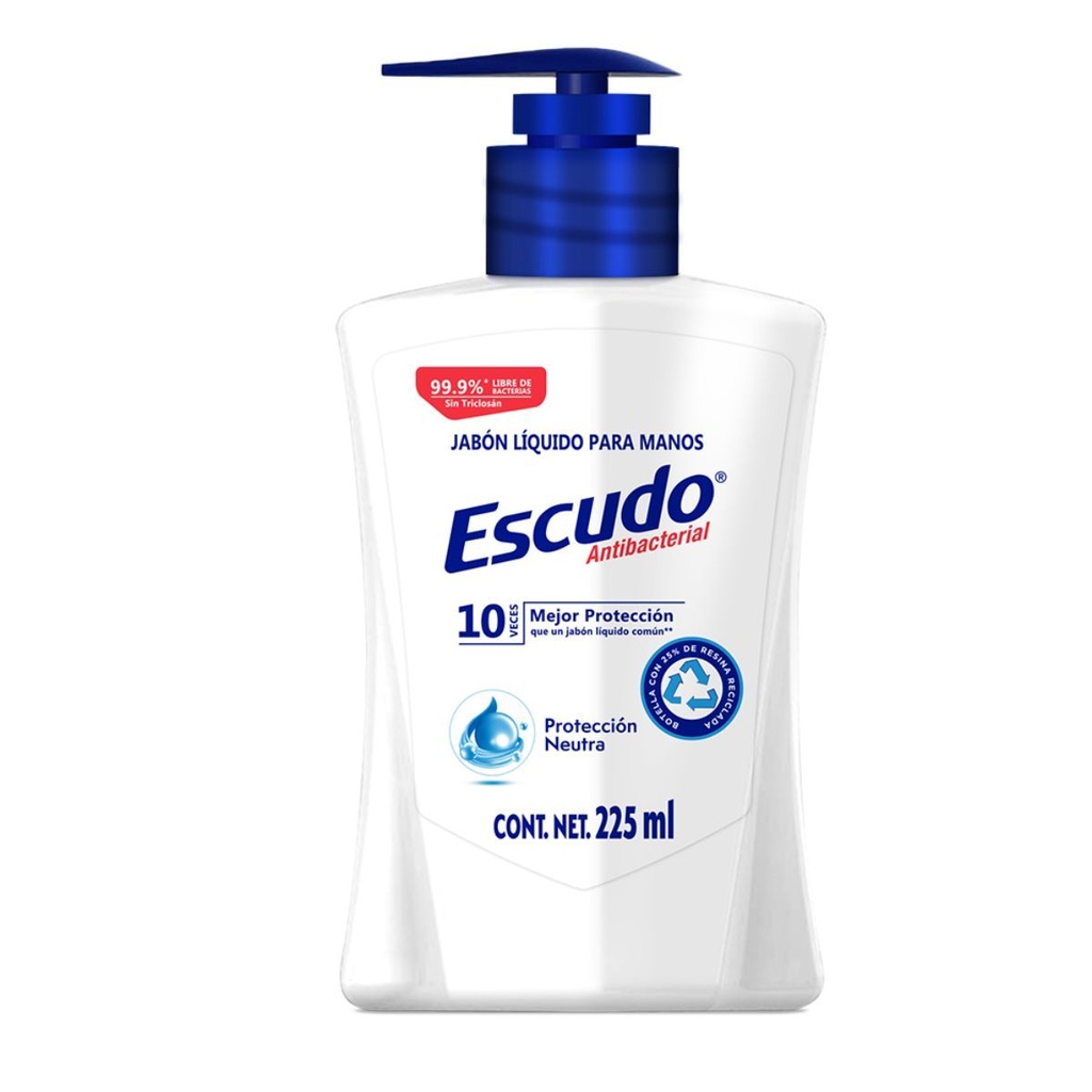 Jabón Líquido Escudo Blanco Neutro 225 Ml 