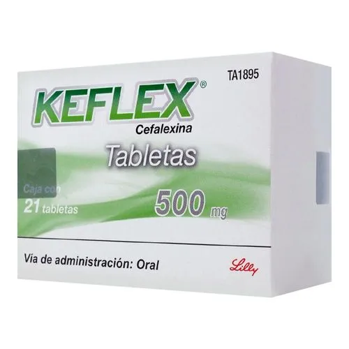 Keflex 500 Mg 21 Tabletas 