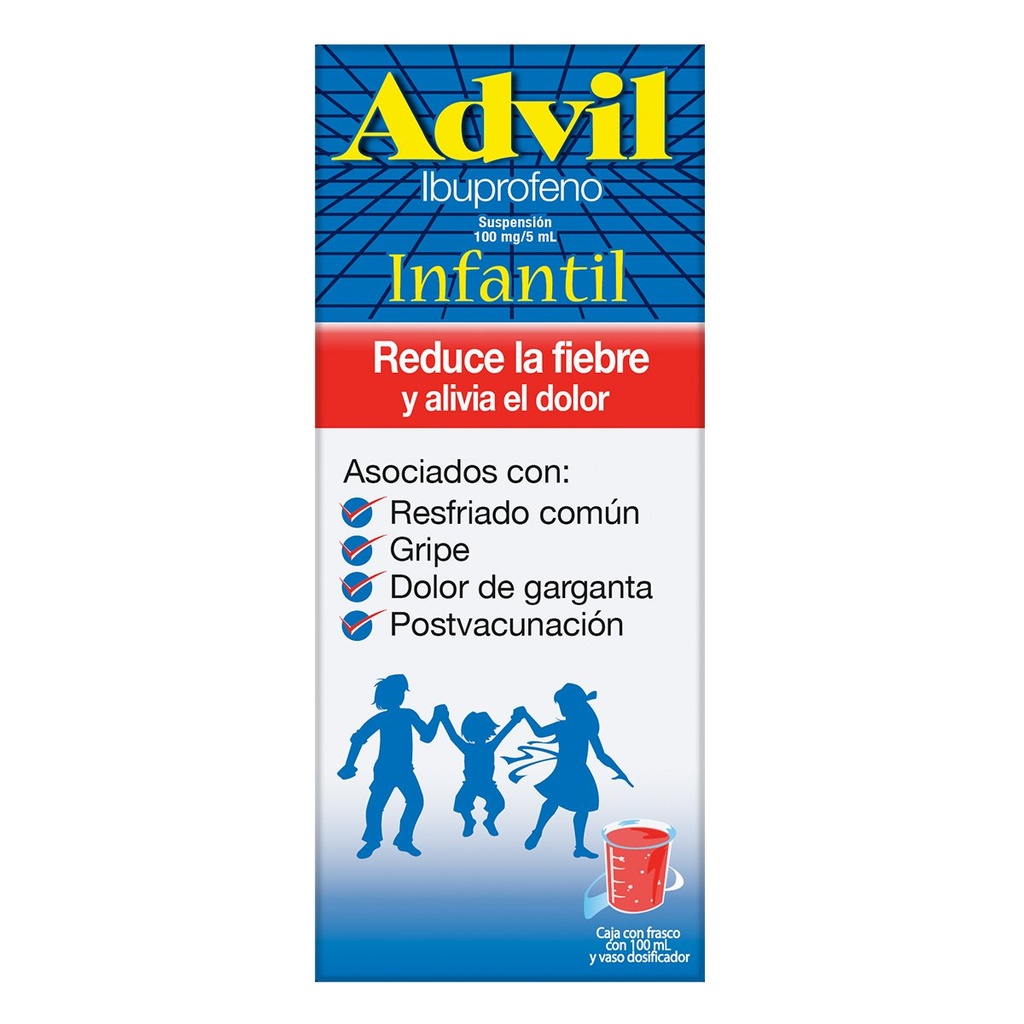 Advil Infantil Frutas Suspensión 100 Mg/5 Ml