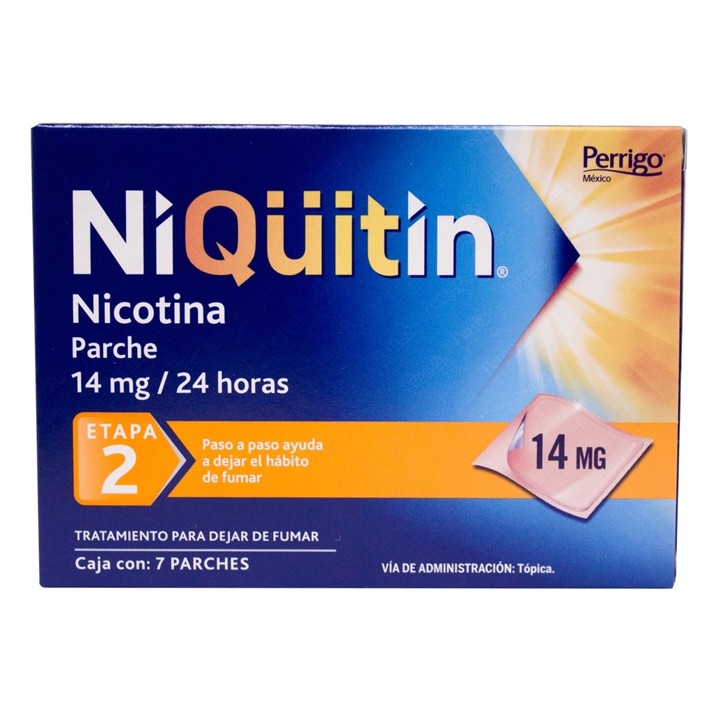 [7501109768066] Niquitin 14 Mg 24 H Etapa 2 7 Parches 