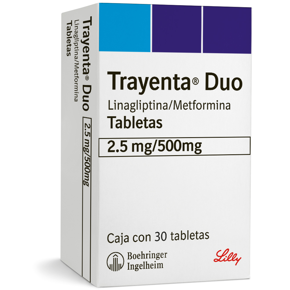 Trayenta Duo 2.5/500 Mg 30 Tabletas 