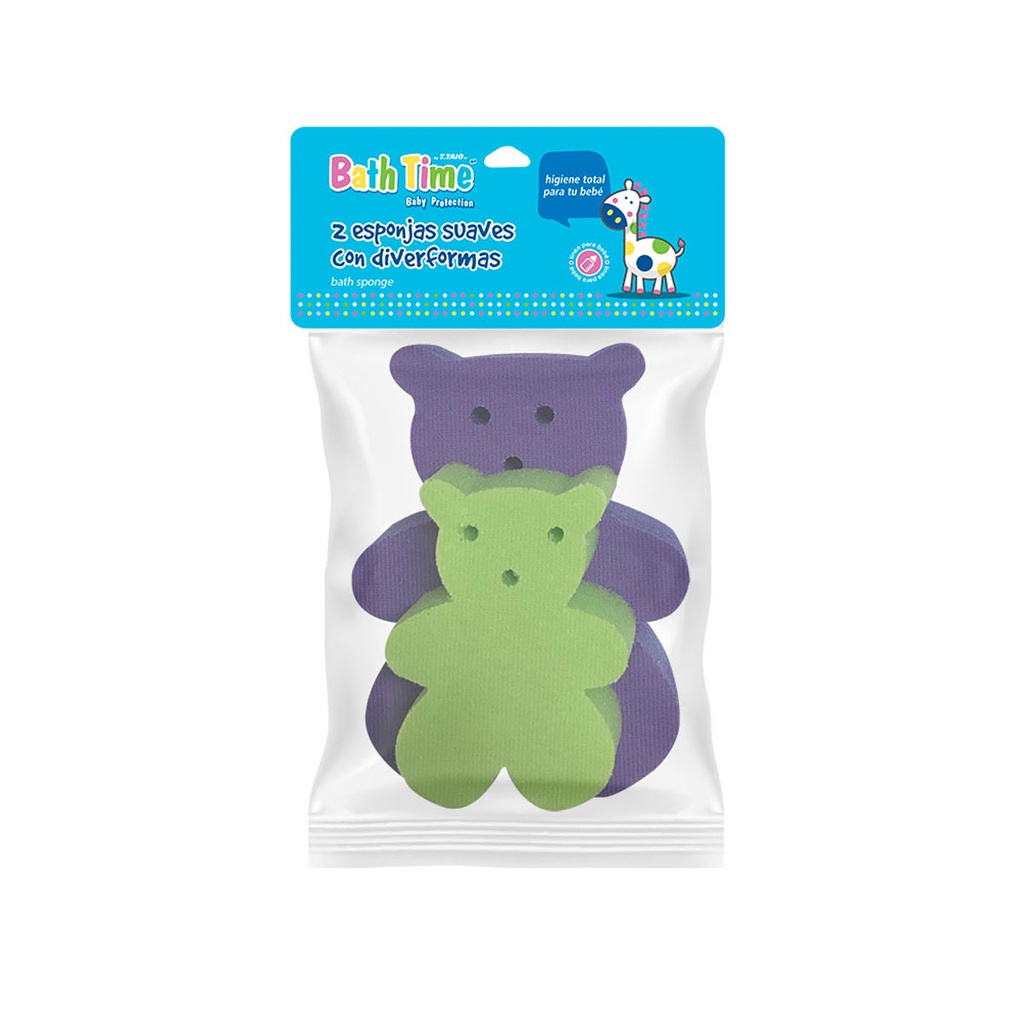 [7501103302228] T.Taio Bath Time Suave Diverformas 2 Esponjas 