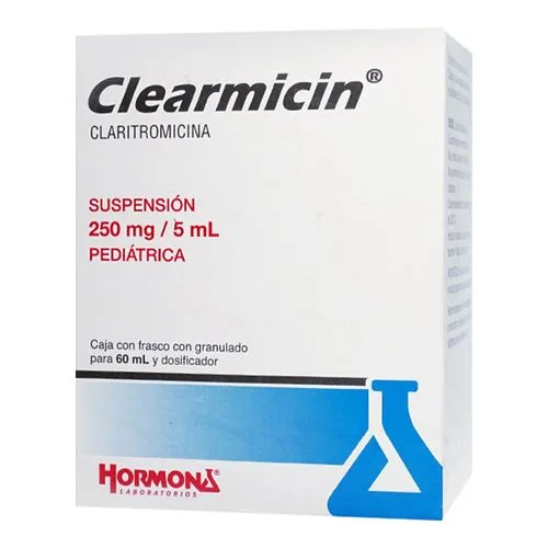 [7501385494673] Clearmicin Pediátrico 250 Mg/5 Ml Suspensión 60 Ml 