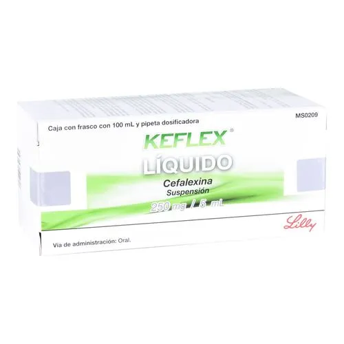 Keflex Líquido 250 Mg Con Pipeta