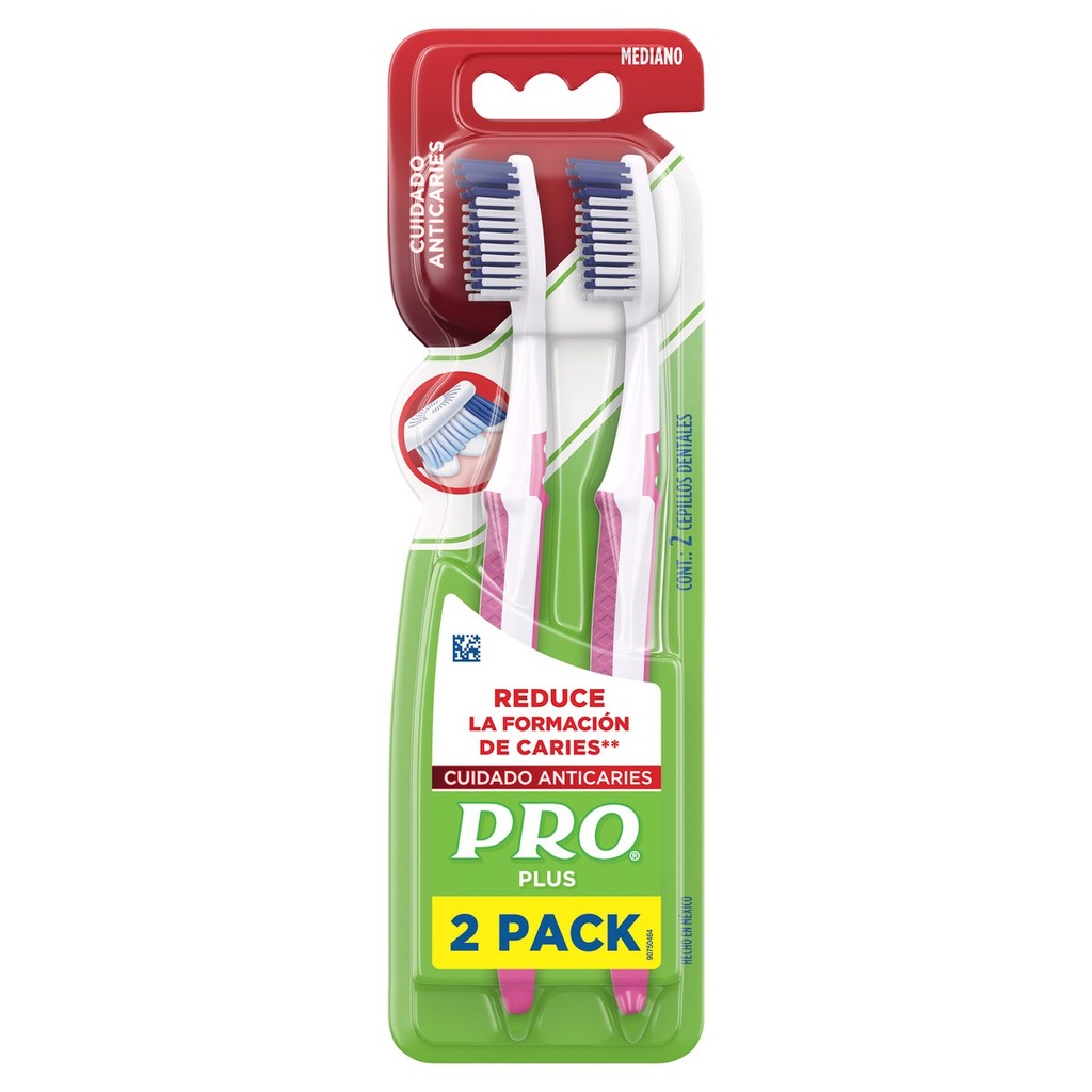 [7501086454136] Cepillo Dental Pro Plus Cuidado Encías 2x1 