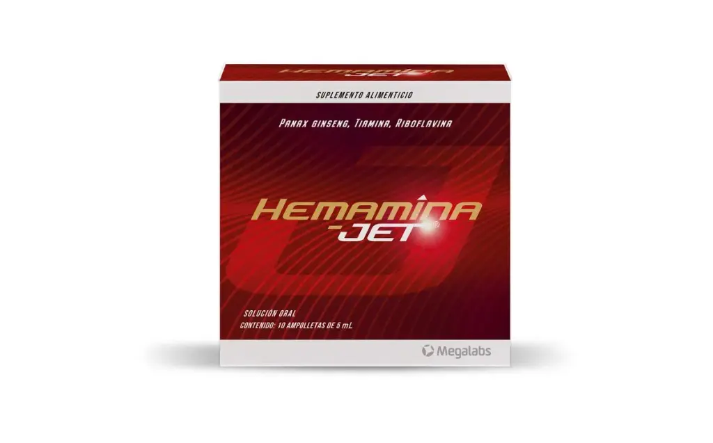 Hemamina Jet Suplemento Alimenticio 10 Ampolletas De 5 Ml