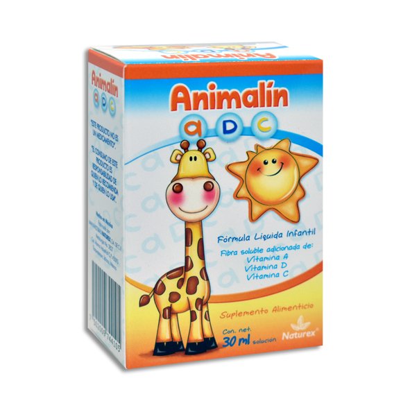 Animalin ADC Vitamina Suplemento Alimenticio Solución Infantil 30 Ml Genérico Naturex 