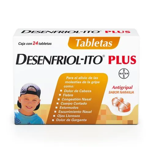 [7502276040627] Desenfriol-Ito Plus Naranja 6 Tabletas Masticables 