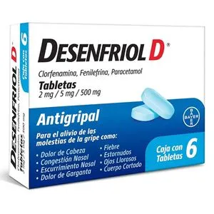 Desenfriol-D 2/5/500 Mg 6 Tabletas 