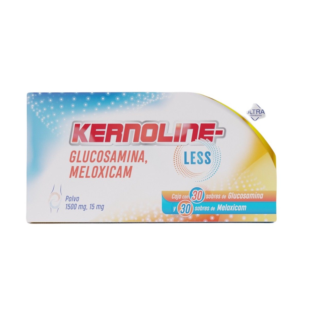 Kernoline Glucosamina/Meloxicam 1500/15 Mg Polvo 60 Sobres Genérico Ultra Lab 