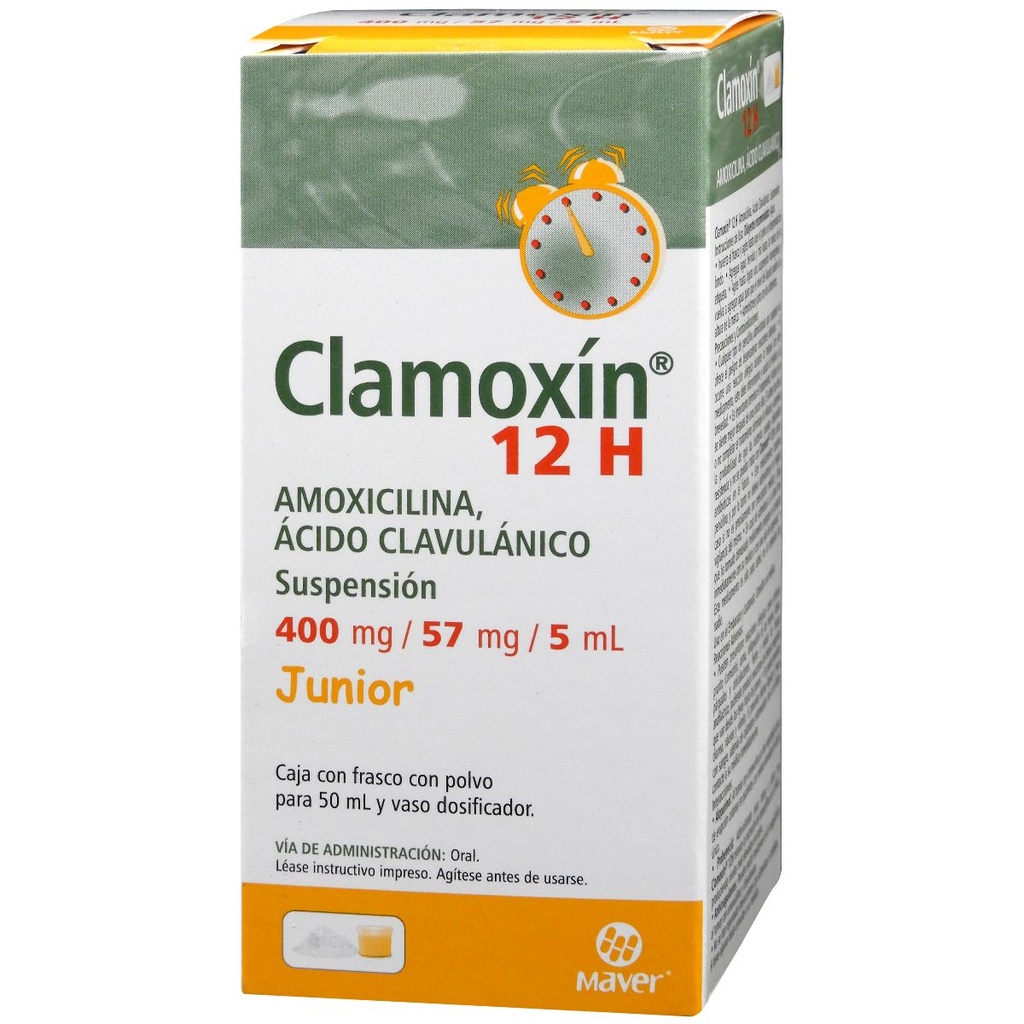 Amoxicilina/Ácido Clavulánico 400/57 Jr 50 Ml Genérico Maver