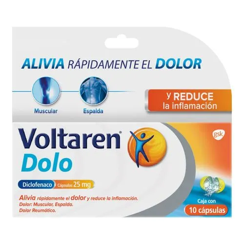 Voltarén Dolo 25 Mg 10 Cápsulas 